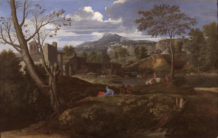 Nicolas Poussin Landscape with Three Men (mk08) France oil painting art